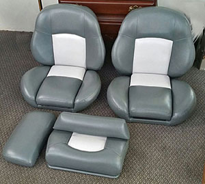 Reupholstered Boat Seats