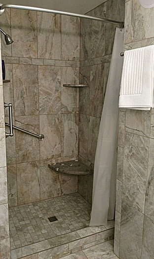 Ceramic Tiled shower