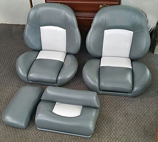 Reupholstered restaurant seats
